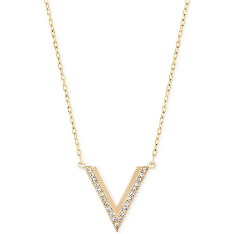 商品Swarovski|施华洛世奇玫瑰金项链 Swarovski Rose Gold-Tone Small Chevron Pendant Necklace,价格¥669,第1张图片