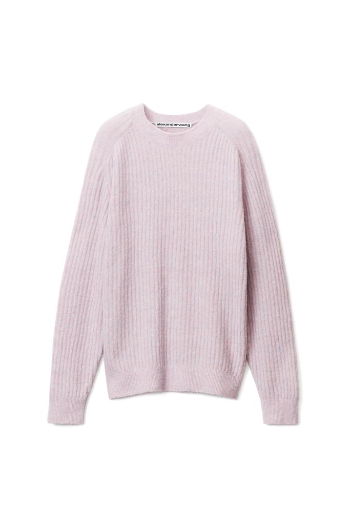 RIBBED CREWNECK SWEATER IN ALPACA FLEECE商品第1张图片规格展示