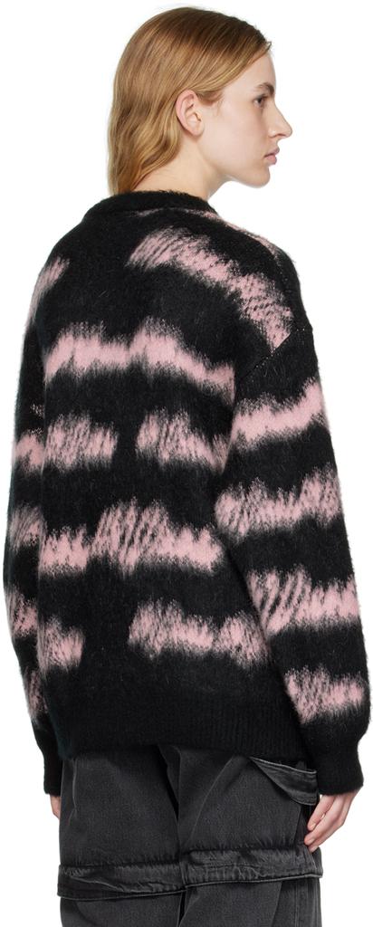 Black & Pink Shaky Stripes Sweater商品第3张图片规格展示