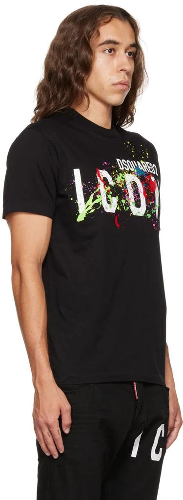 商品DSQUARED2|黑色 Icon Splatter Cool T 恤,价格¥1581,第2张图片详细描述