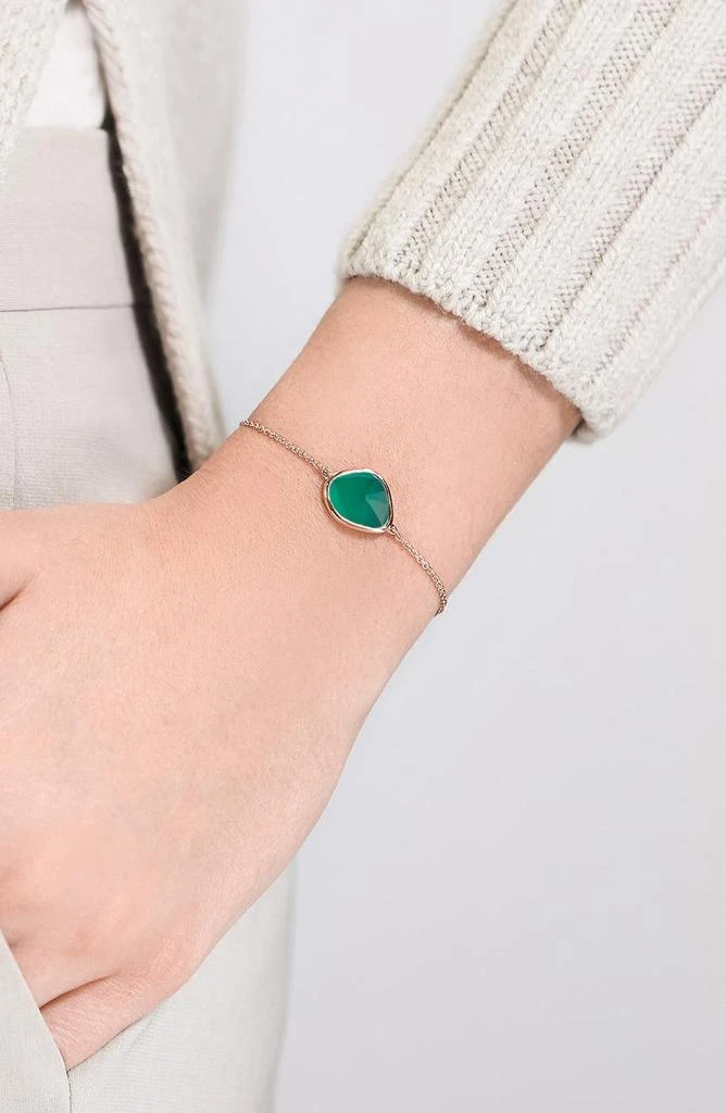 商品Monica Vinader|Siren Nugget 18K Rose Gold Vermeil Green Onyx Bracelet,价格¥524,第3张图片详细描述