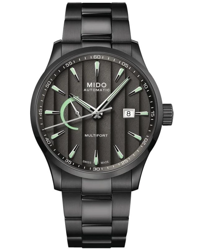 商品MIDO|Mido Multifort Power Reserve Anthracite Dial Black Steel Men's Watch M038.424.33.061.00,价格¥7049,第1张图片