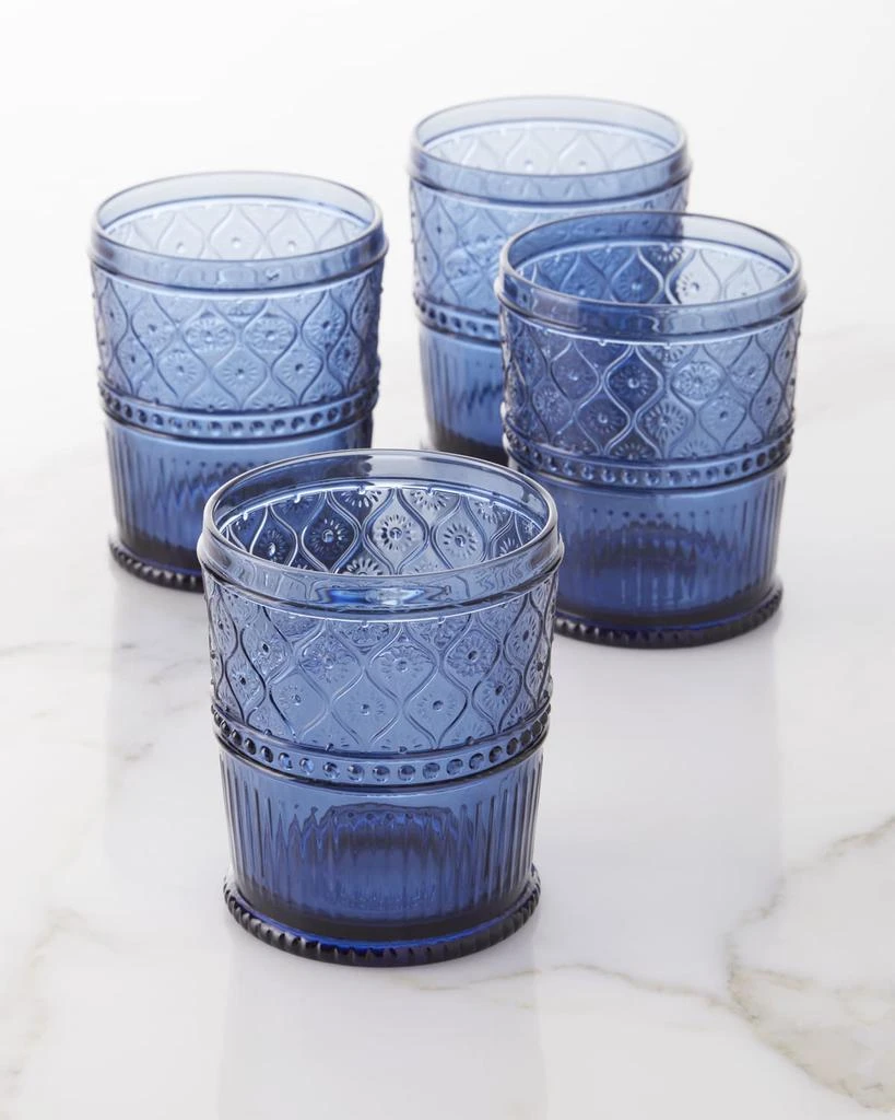 商品Godinger|Blue Claro Double Old-Fashioned Glasses, Set of 4,价格¥334,第1张图片