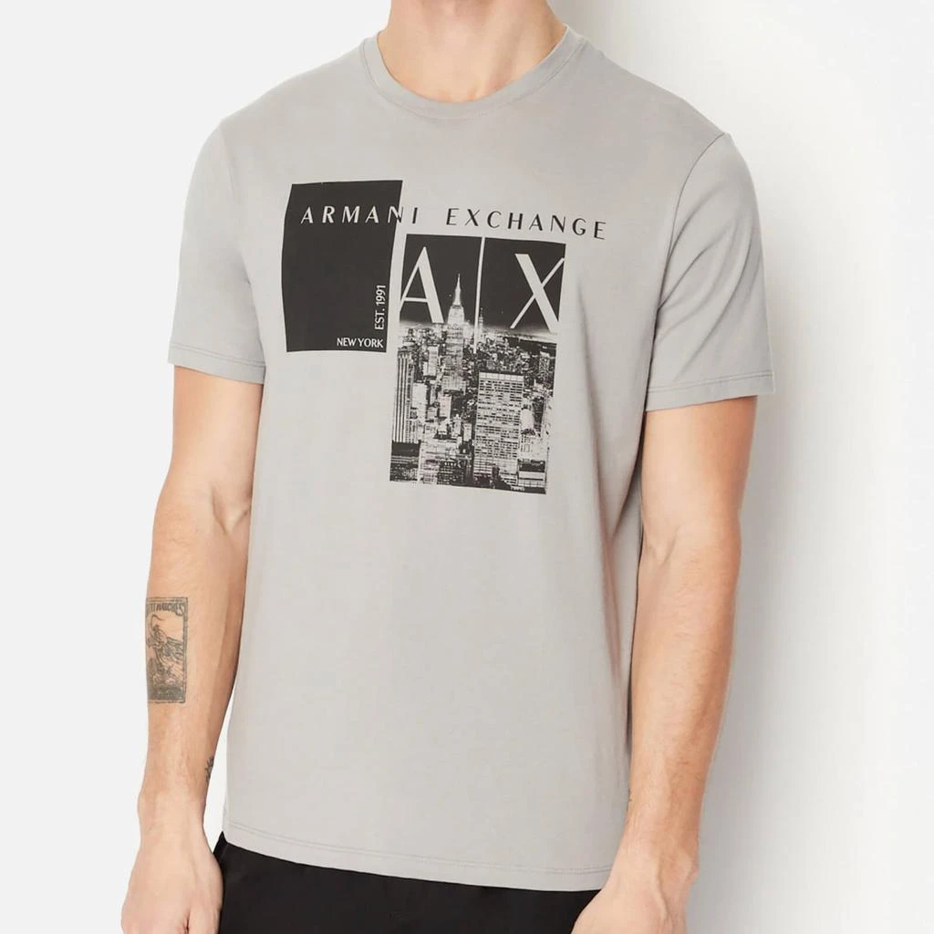 商品Armani Exchange|Armani Exchange Printed Cotton-Jersey T-Shirt,价格¥300,第2张图片详细描述