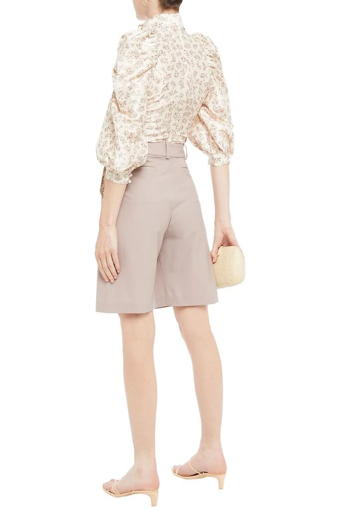 商品Zimmermann|Tie-neck gathered floral-print silk blouse,价格¥1792,第3张图片详细描述