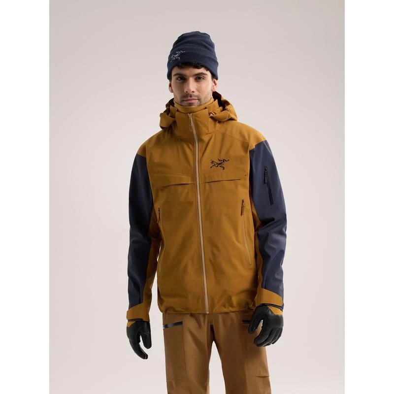商品Arc'teryx|Arcteryx始祖鸟Macai系列男士黑宝石蓝/育空褐GORE‑TEX防风外套夹克,价格¥4973,第1张图片