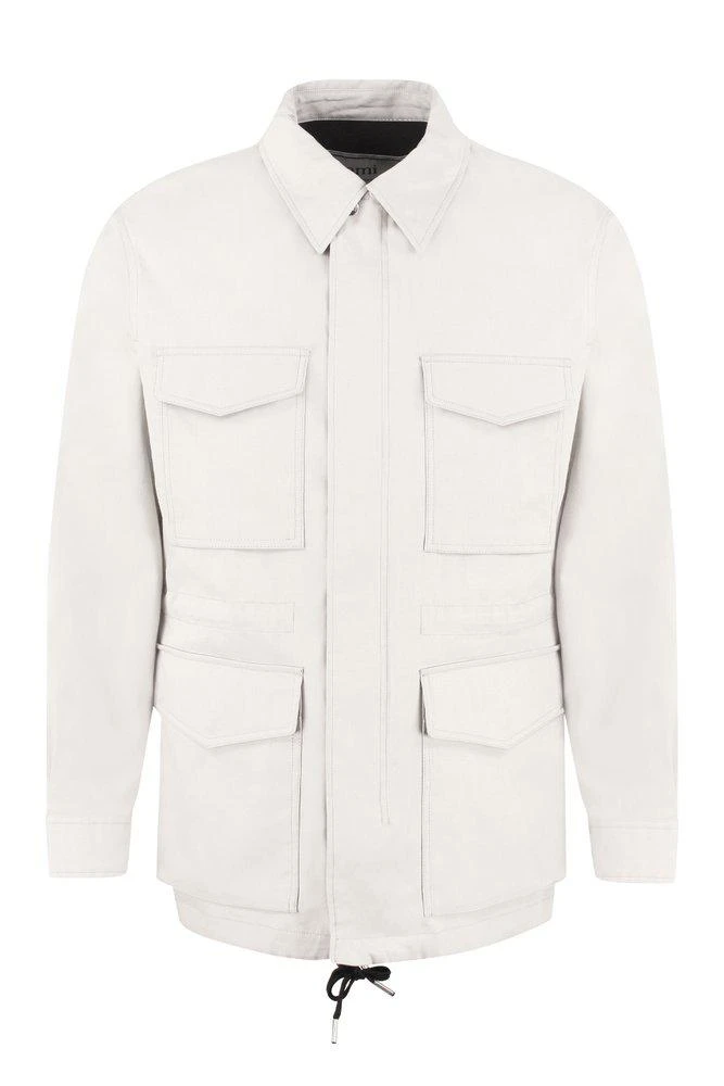 商品AMI|AMI Patch Pocket Drawstring Parka,价格¥2985,第1张图片