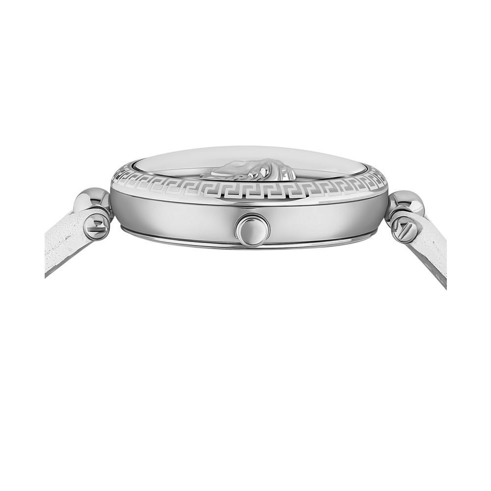 商品Versace|Women's Swiss Palazzo Empire White Leather Strap Watch 39mm,价格¥9551,第4张图片详细描述