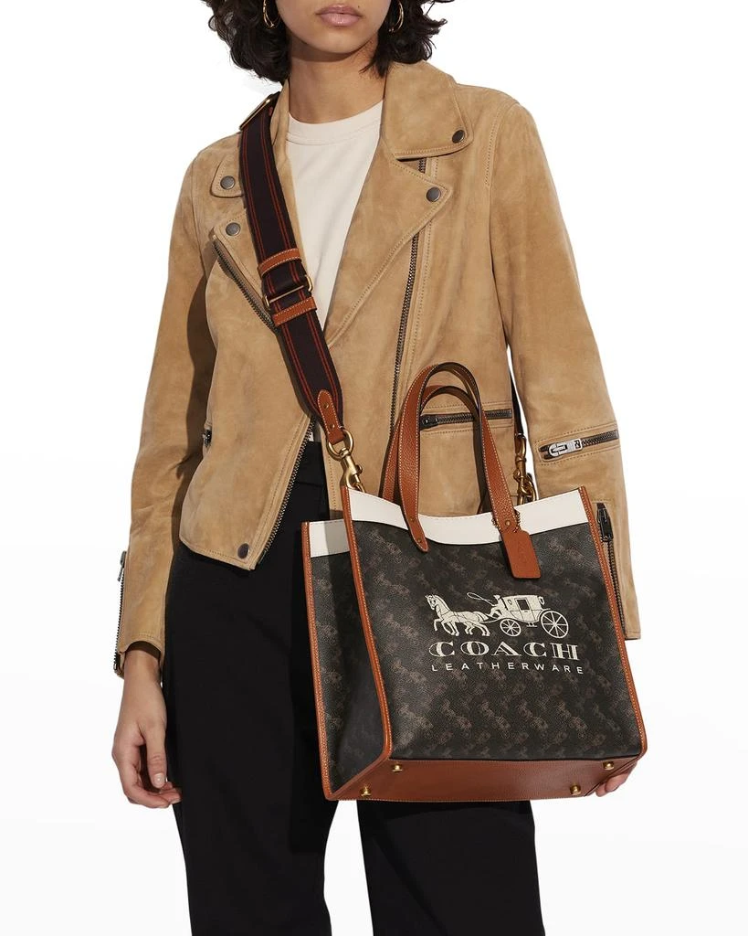 商品Coach|Field Horse and Carriage Coated Canvas Tote Bag,价格¥3641,第5张图片详细描述