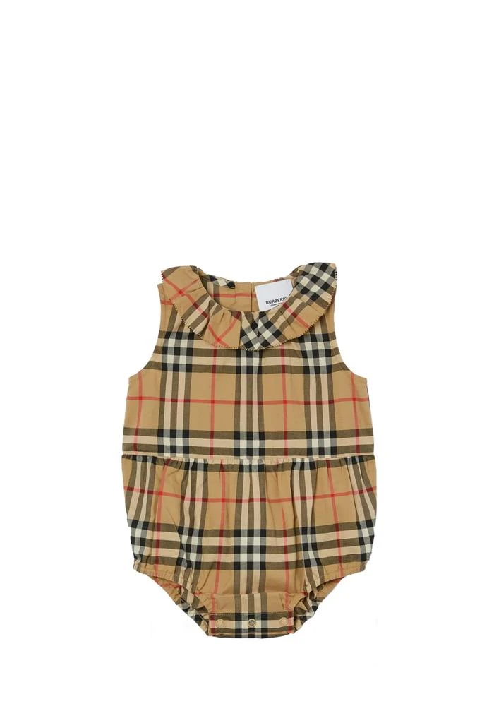 商品Burberry|Cotton Body With Vintage Check Pattern And Roll Collar,价格¥1409,第1张图片