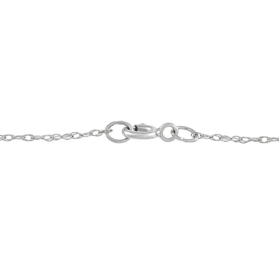 商品LB Exclusive|14K White Gold 0.02 ct Diamond and Garnet Necklace,价格¥1488,第3张图片详细描述