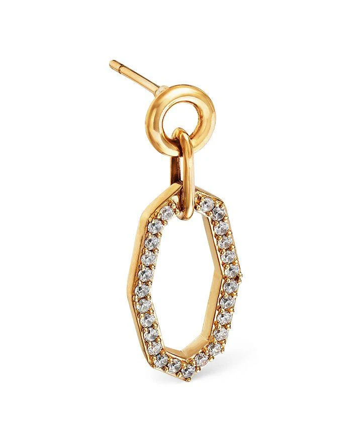 商品Bloomingdale's|Diamond Geometric Doorknocker Drop Earrings in 14K Yellow Gold, 0.5 ct. t.w.,价格¥11958,第3张图片详细描述