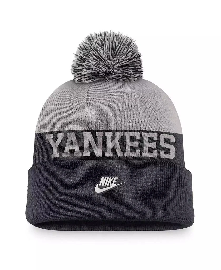 商品NIKE|Men's Navy New York Yankees Rewind Peak Cuffed Knit Hat with Pom,价格¥253,第2张图片详细描述