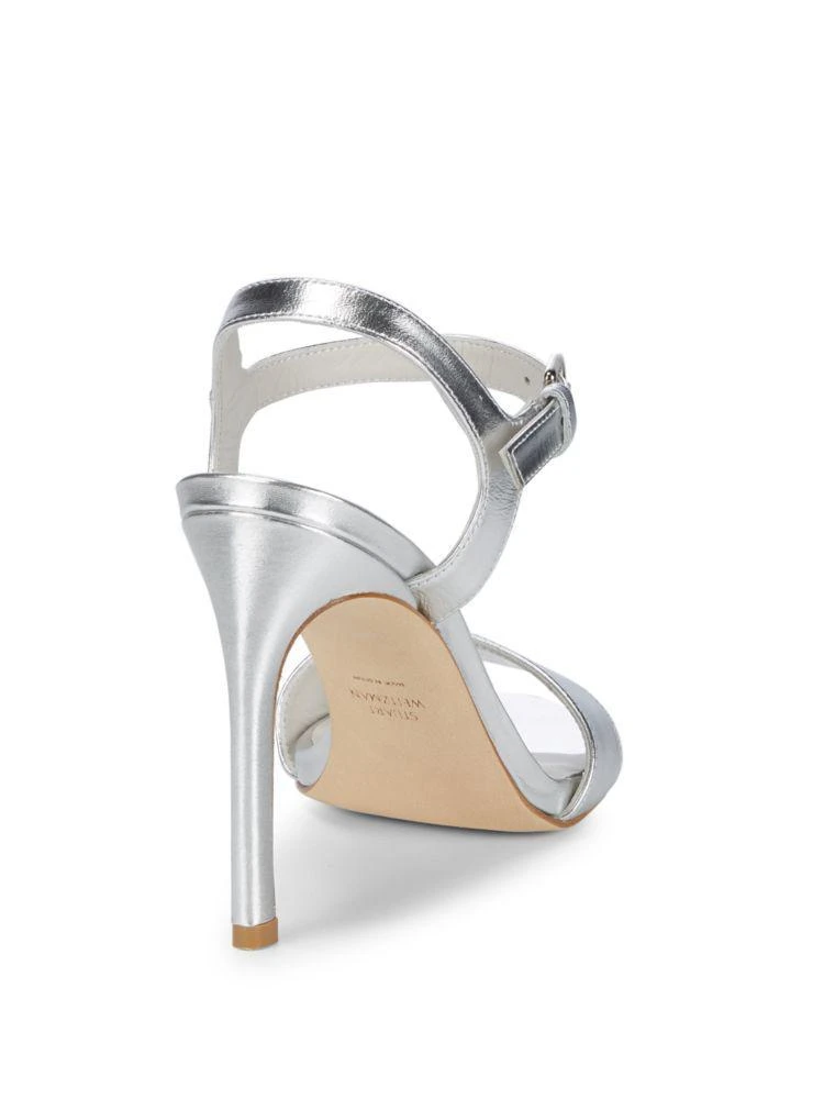 商品Stuart Weitzman|Aperitif Metallic Leather Sandals,价格¥1183,第2张图片详细描述