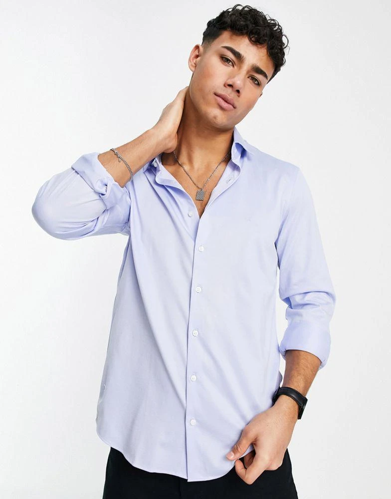 商品Calvin Klein|Calvin Klein slim shirt in blue,价格¥622,第1张图片