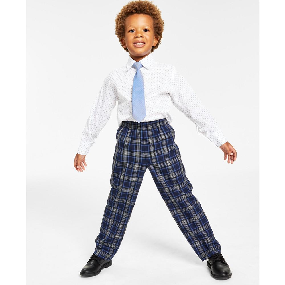 商品Nautica|Little Boys 4-Pc. Seaport Plaid Vest, Pants, Shirt & Bowtie Set,价格¥359,第4张图片详细描述