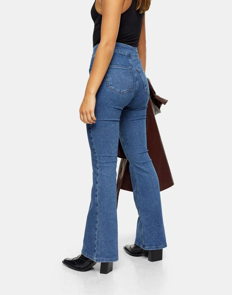 商品Topshop|Topshop Petite Joni flare jean in mid blue,价格¥191,第2张图片详细描述