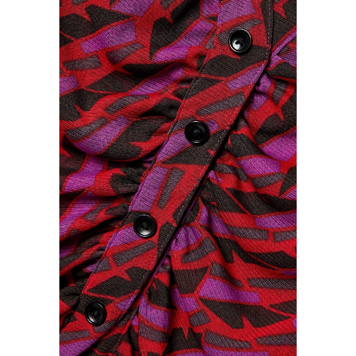 【特惠6.0折】包邮包税【预售7天发货】 DIANE VON FURSTENBERG 23秋冬 女士 长袖衬衫 Gladys 正反两穿印花弹力网布女衫 1647597289317331 DVFBL4Q006OAZZR 商品第5张图片规格展示