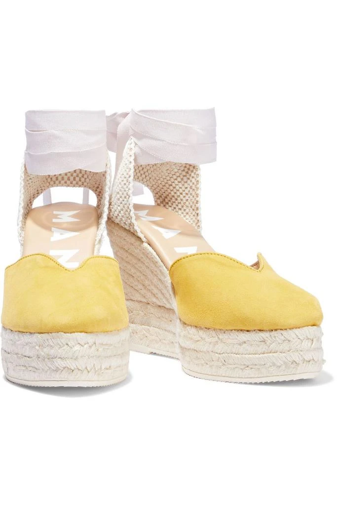 商品MANEBÍ|Hamptons lace-up suede wedge espadrilles,价格¥939,第2张图片详细描述