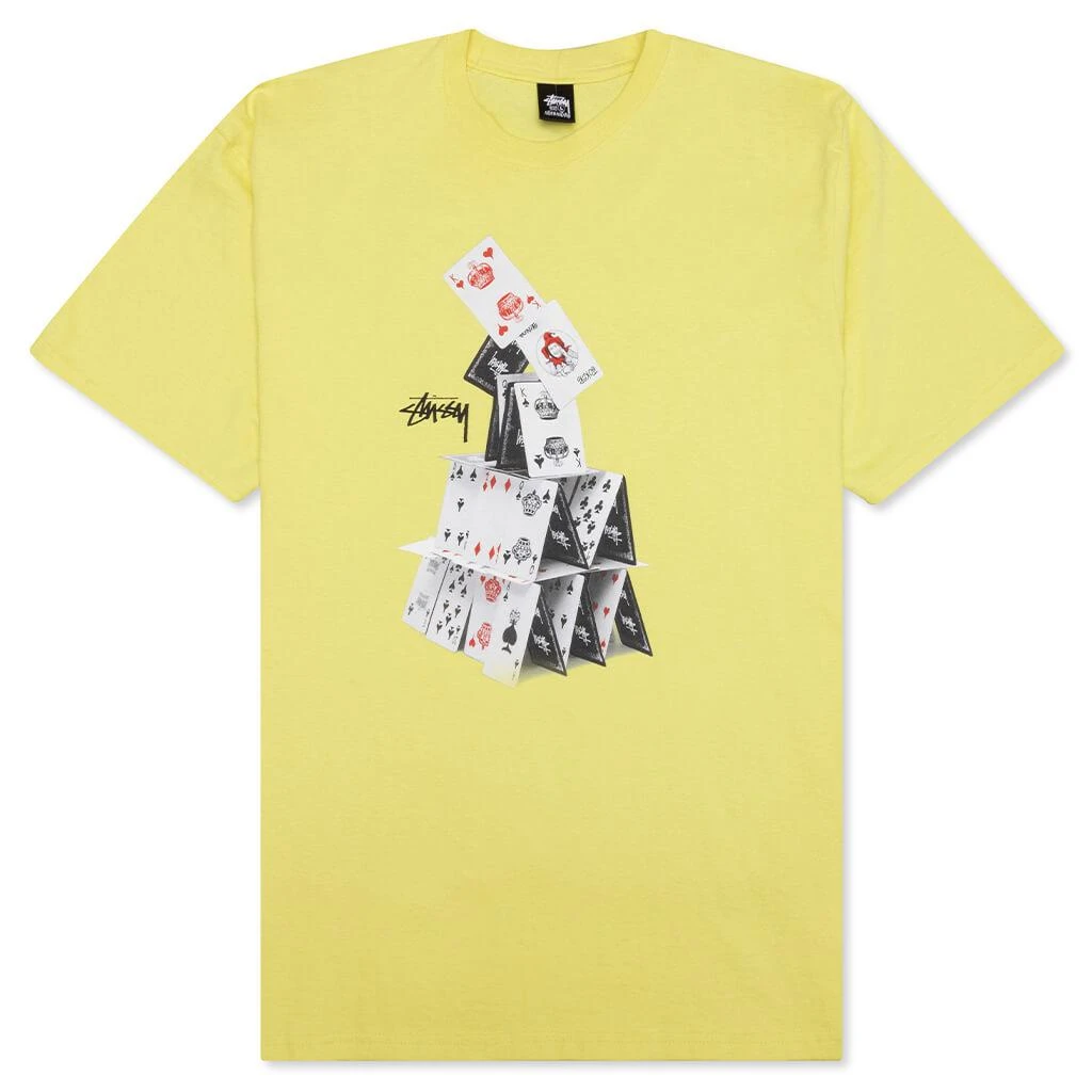 商品STUSSY|Stussy House Of Cards Tee - Yellow,价格¥152,第1张图片