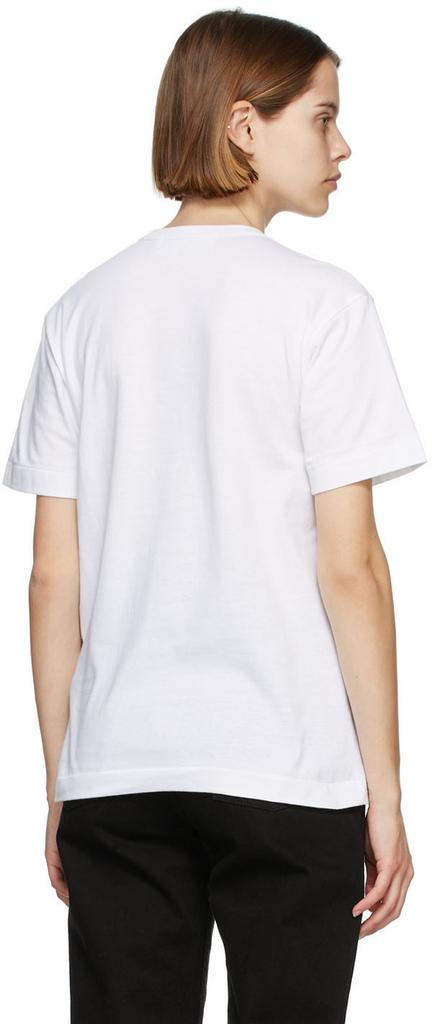 White & Black Heart Patch T-Shirt商品第3张图片规格展示