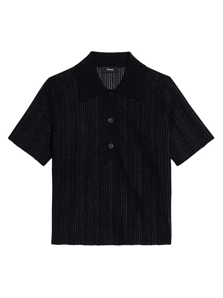 商品Theory|Cotton Jacquard Knit Polo Top,价格¥997,第1张图片