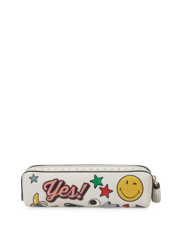 商品Anya Hindmarch|Graphic Leather Pencil Case,价格¥1573,第2张图片详细描述