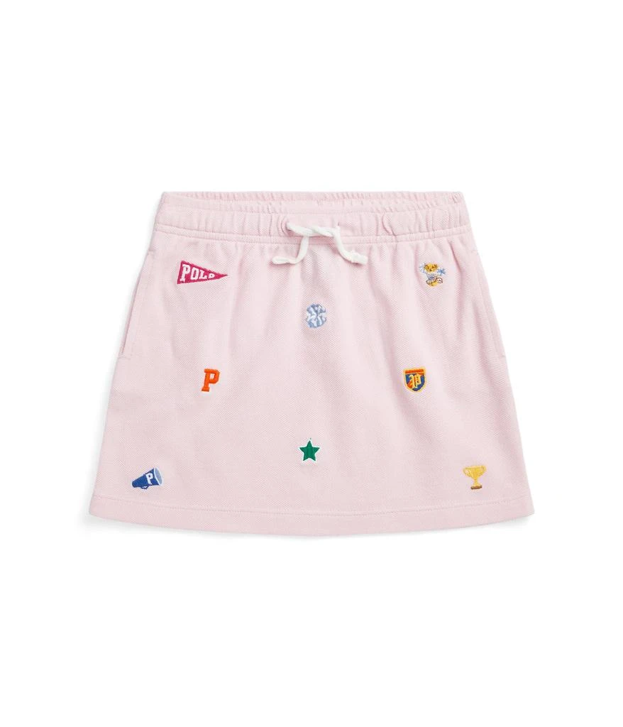 商品Ralph Lauren|Collegiate-Icon Mesh Skirt (Toddler/Little Kids),价格¥346,第1张图片