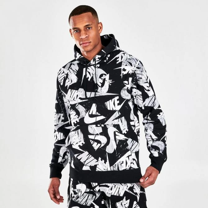 商品NIKE|Men's Nike Sportswear Sport Essentials+ All-Over Print Pullover Hoodie,价格¥301,第3张图片详细描述