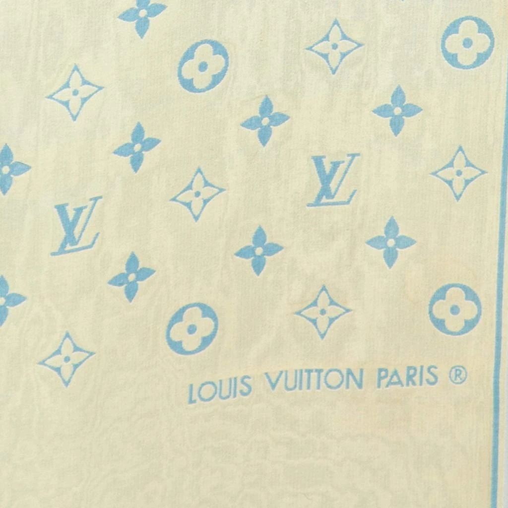 商品[二手商品] Louis Vuitton|Louis Vuitton Blue & Yellow Monogram Jacquard Silk Scarf,价格¥1370,第3张图片详细描述