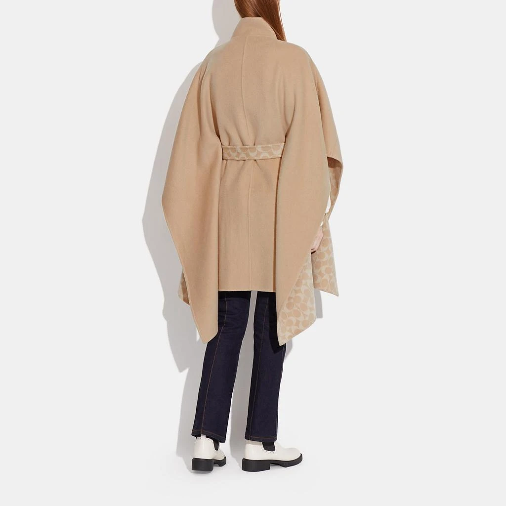 商品Coach|Coach Outlet Double Face Wool Cape,价格¥2060,第2张图片详细描述