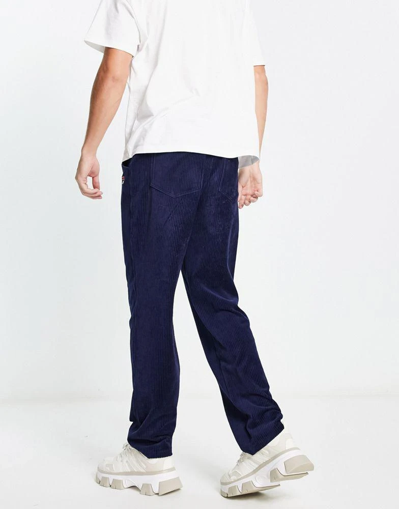 商品Fila|Fila cord joggers with logo in navy,价格¥355,第2张图片详细描述