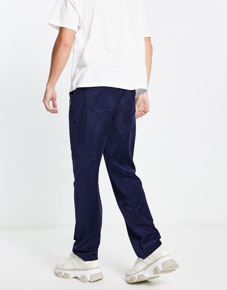 商品Fila|Fila cord joggers with logo in navy,价格¥530,第4张图片详细描述