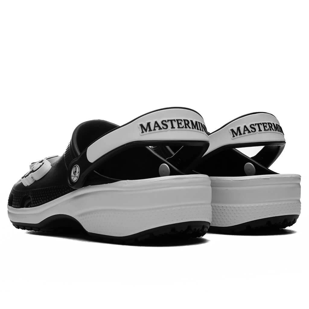 商品Mastermind|Mastermind Japan x Crocs Classic Clog - Black/White,价格¥525,第3张图片详细描述