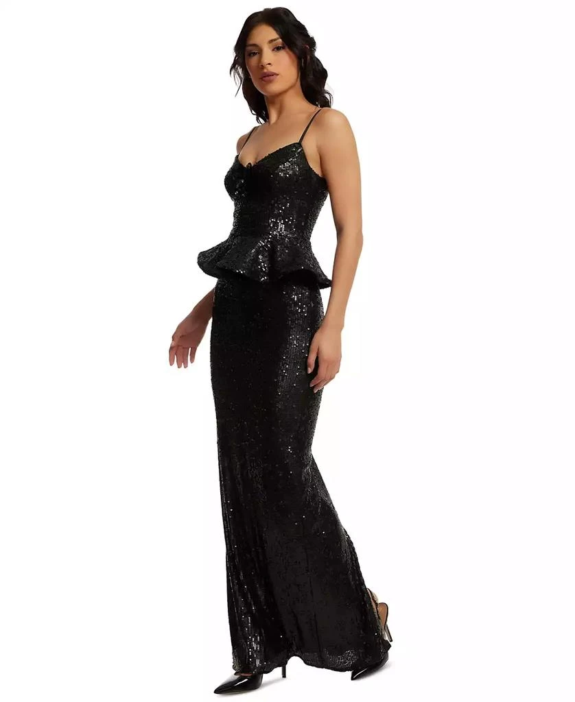 商品Dress The Population|Women's Akiah Sequined Peplum Gown,价格¥2839,第2张图片详细描述