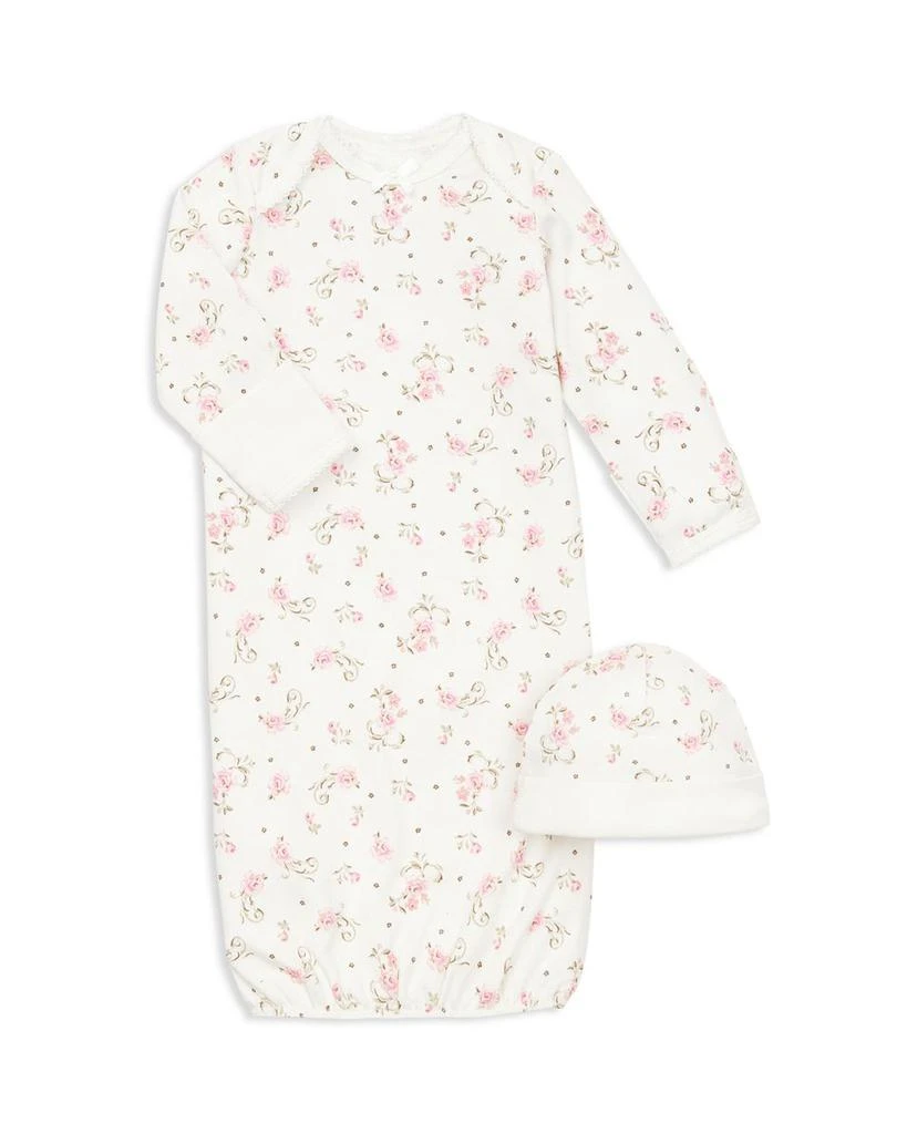 商品Little Me|Girls' Rose Gown & Hat Set - Baby,价格¥111,第1张图片