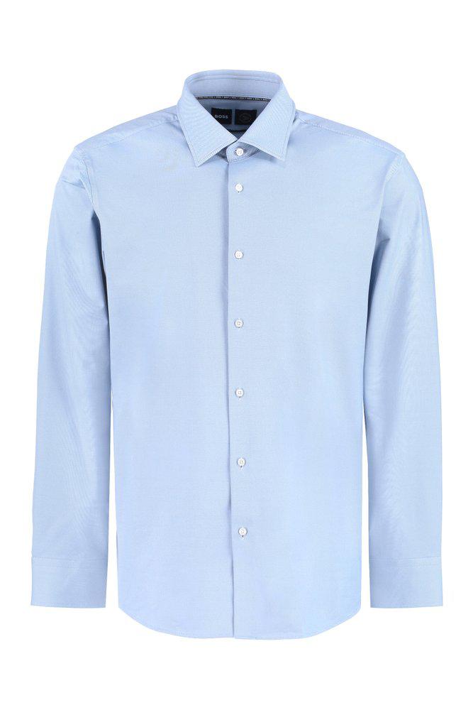 Hugo Boss Buttoned Long-Sleeved Shirt商品第1张图片规格展示