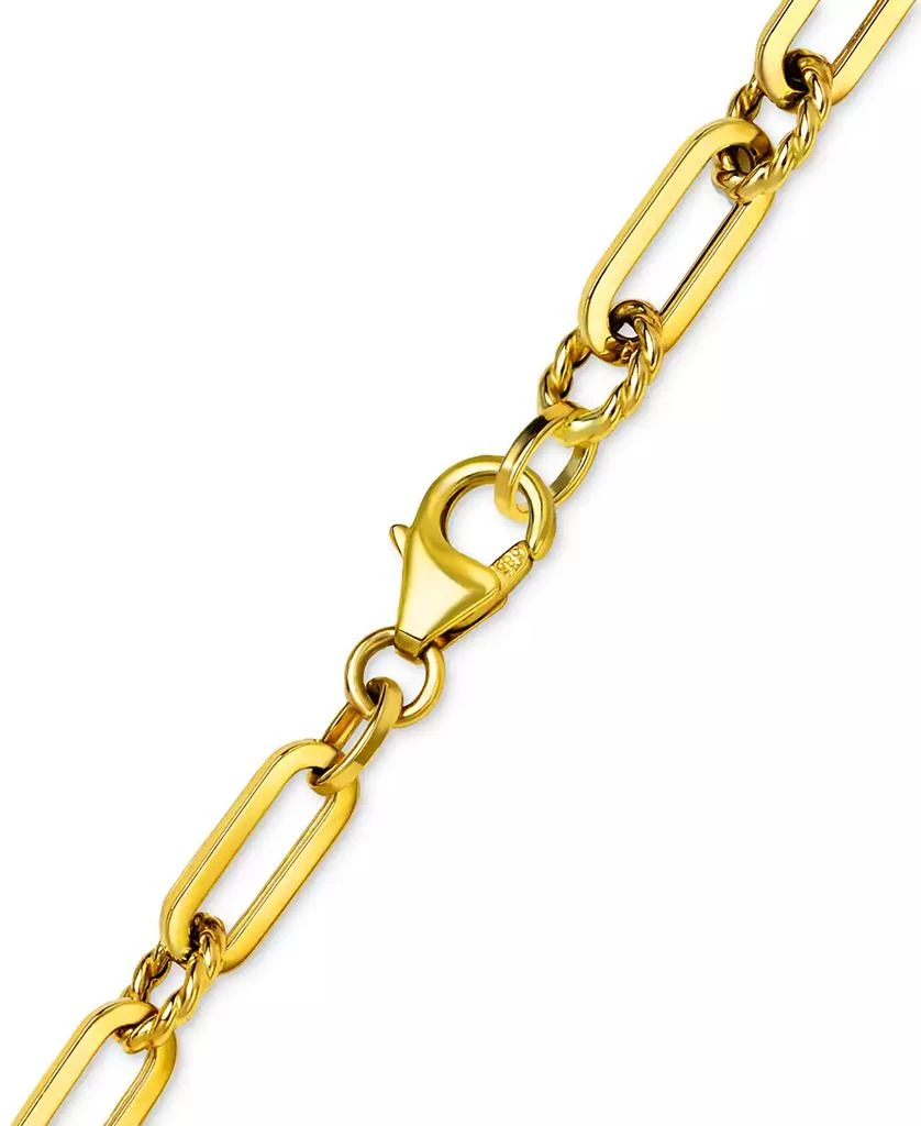 商品Italian Gold|Polished & Twist Paperclip Link Chain Bracelet in 14k Gold,价格¥3672,第4张图片详细描述