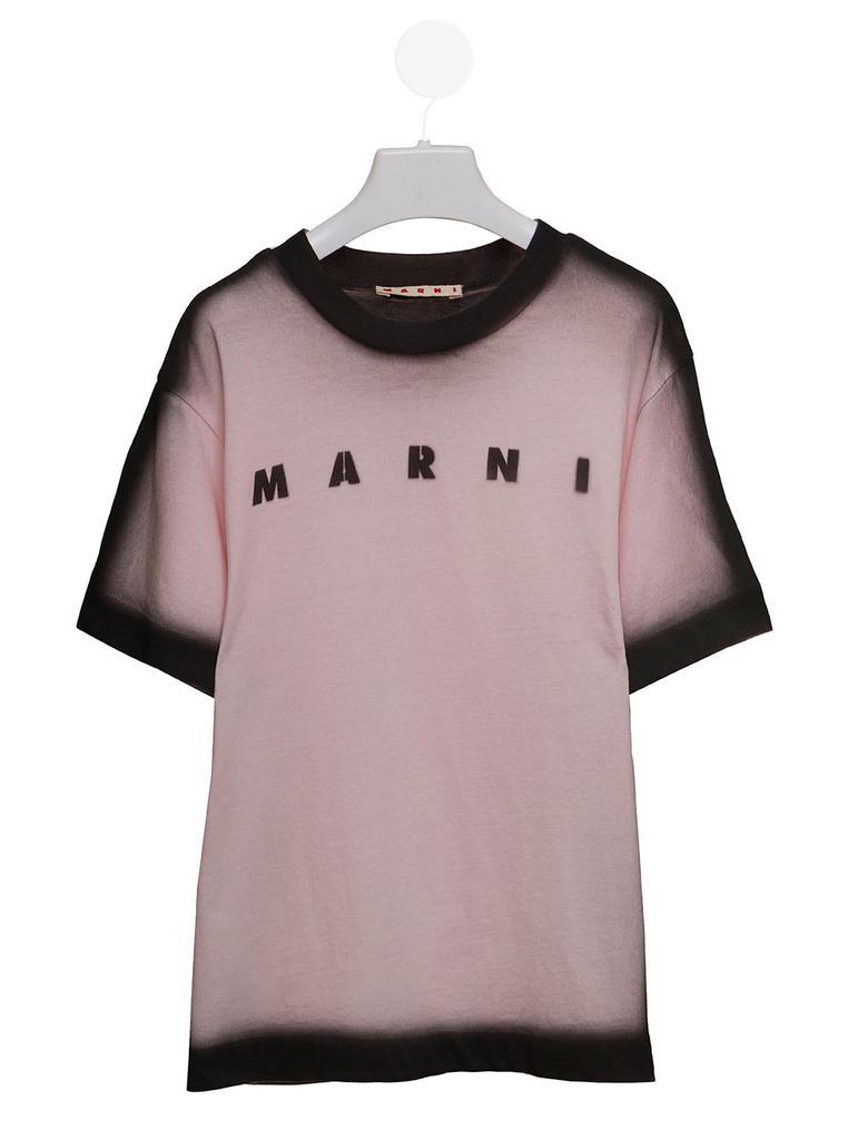 商品Marni|Marni Kids Baby Boyls Pink T-shirt With Logo,价格¥708,第1张图片
