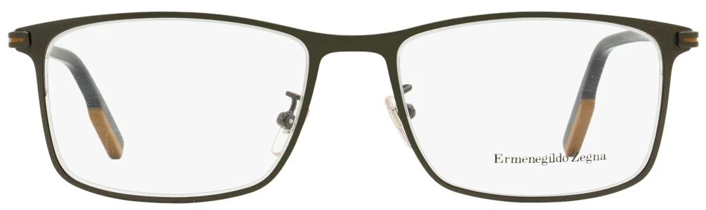 商品Zegna|Ermenegildo Zegna Men's Rectangular Eyeglasses EZ5154D 012 Dark Ruthenium/Black 55mm,价格¥508,第2张图片详细描述