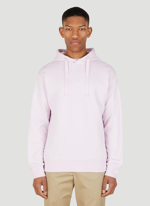 商品A.P.C.|Larry Micro Logo Hooded Sweatshirt in Pink,价格¥710,第1张图片