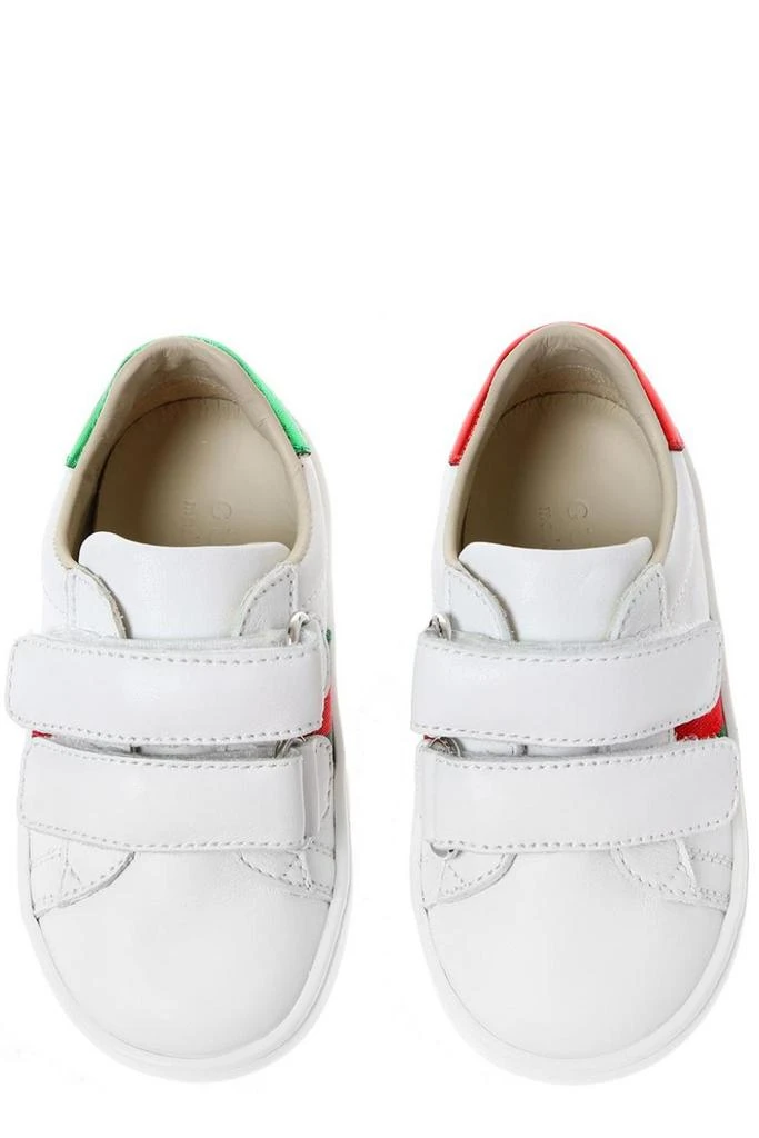 商品Gucci|Gucci Kids Stripe Detailed New Ace Touch-Strap Sneakers,价格¥1713,第4张图片详细描述