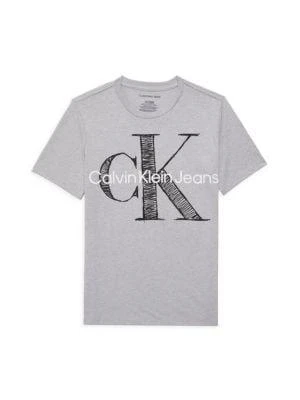 商品Calvin Klein|​Boy’s Heathered Mono Logo Tee,价格¥75,第1张图片