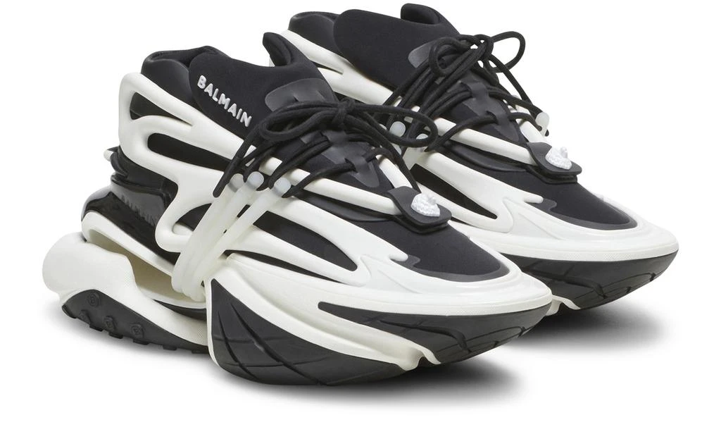 商品Balmain|Unicorn 皮革、双色氯丁橡胶运动鞋,价格¥8974,第3张图片详细描述