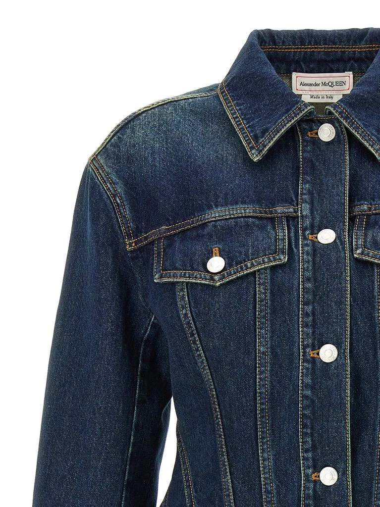 商品Alexander McQueen|Alexander McQueen Buttoned Denim Jacket,价格¥6374,第3张图片详细描述