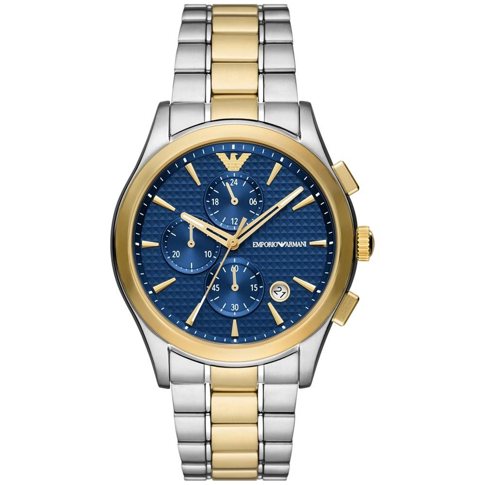 商品Emporio Armani|Men's Chronograph Paolo Two-Tone Stainless Steel Bracelet Watch 42mm,价格¥2824,第1张图片