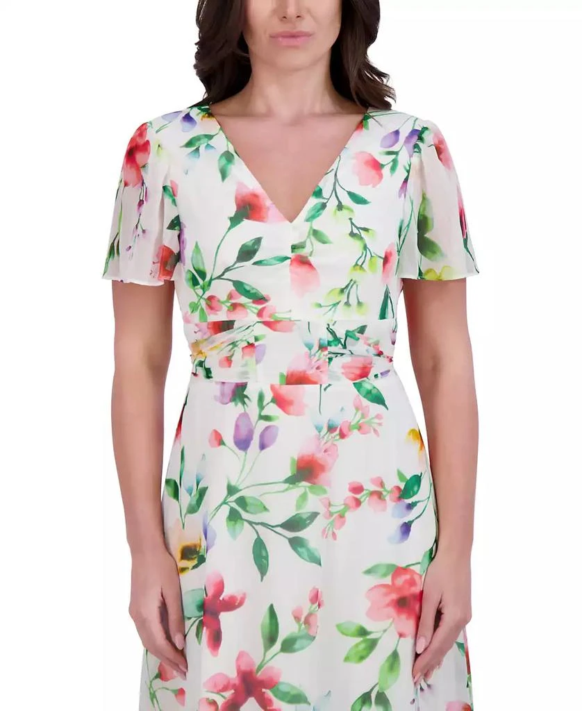 商品Kensie|Women's Floral Print Sleeveless A-Line Midi Dress,价格¥950,第4张图片详细描述