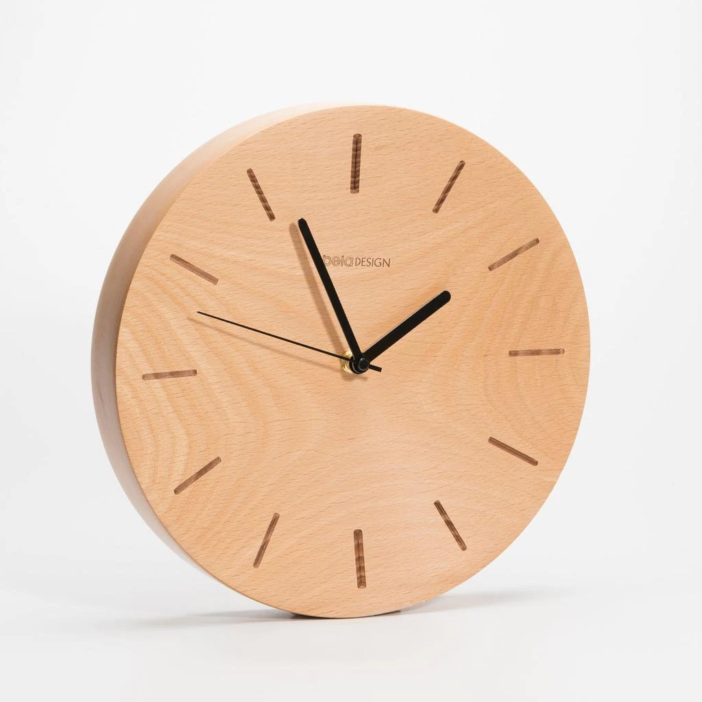 商品The Decent Living|Beech Wood Wall Clock - Line,价格¥714,第2张图片详细描述
