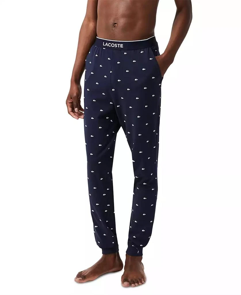 商品Lacoste|Men's Stretch Croc Logo-Print Pajama Joggers,价格¥144,第1张图片