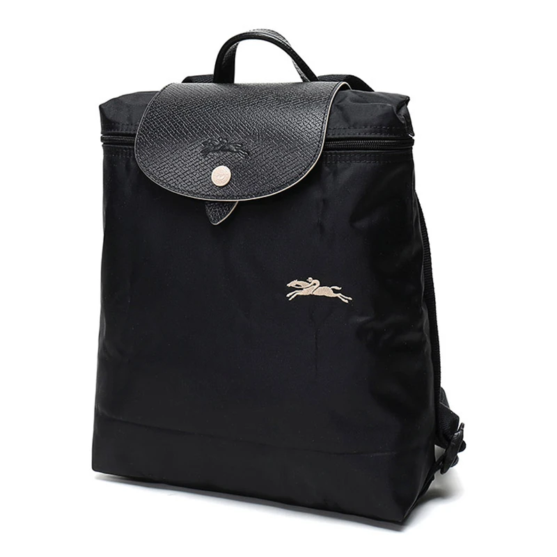 LONGCHAMP 珑骧 女士织物可折叠女包双肩包包 黑色 L1699619001 商品